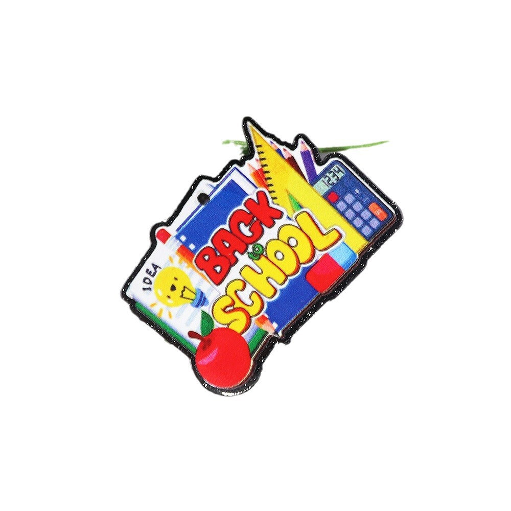 Wholesale 10pcs Loose Powder Cartoon Teacher Stationery Acrylic Pin Cute DIY Patch